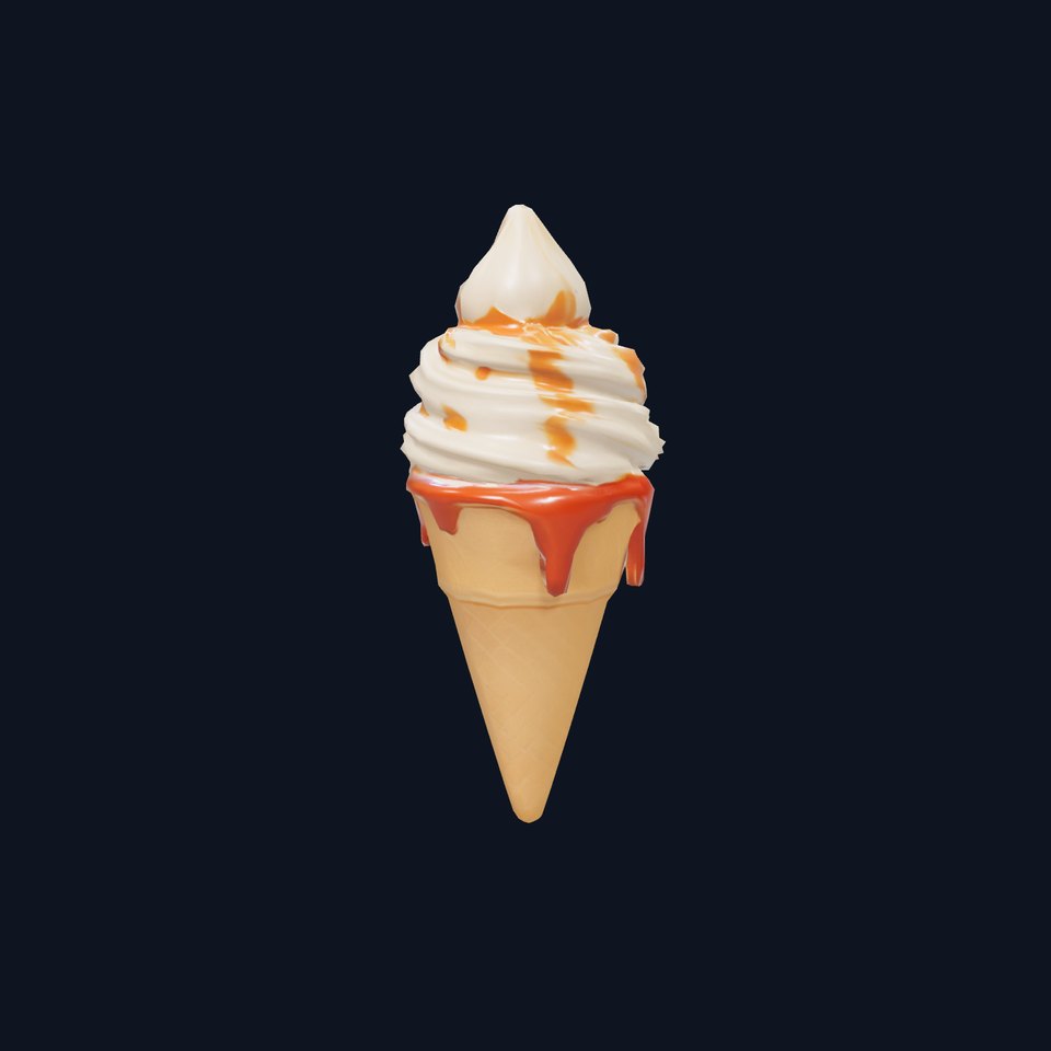 Caramel Swirl Ice Cream model pack